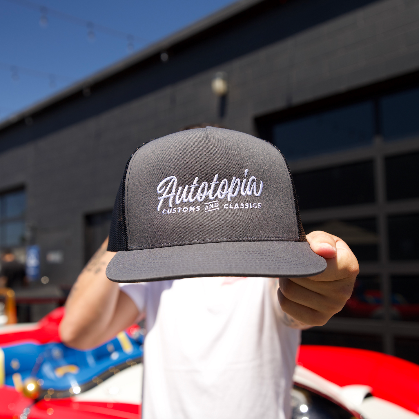 Trucker Hat - Charcoal Hot Rods