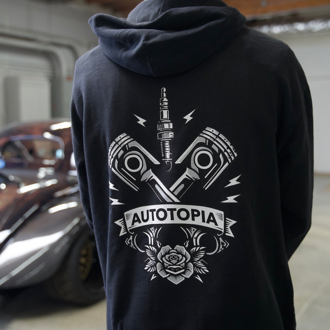 Hoodie - Black Pistons