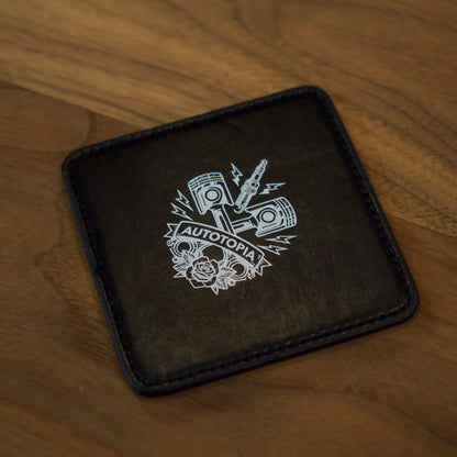 Coaster Set - Black Pistons