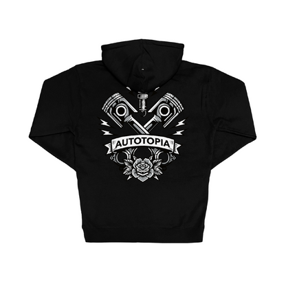 Hoodie - Black Pistons