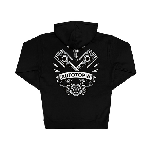 Hoodie - Black Pistons