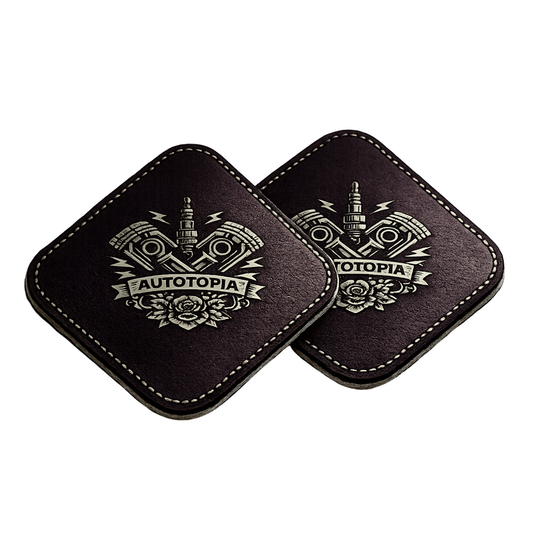Coaster Set - Black Pistons